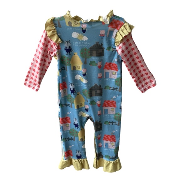 PETE + LUCY THREE LITTLE PIGS LITTLE GIRLS ROMPER SIZE 18-24 MONTHS - Picture 6 of 6